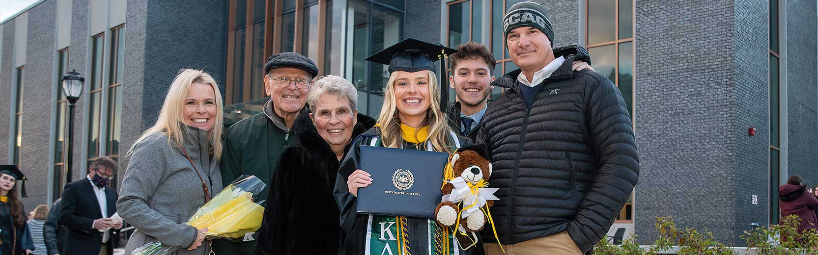 Family with student at Commencement