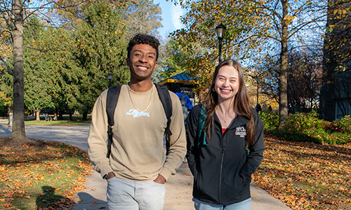 Two wcu students posing for picture