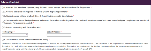 Academic Forgiveness Champion Review of Academic Forgiveness Forms 6