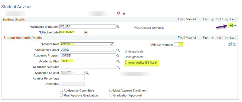 Adding a Second Advisor for a Student's Plan 4