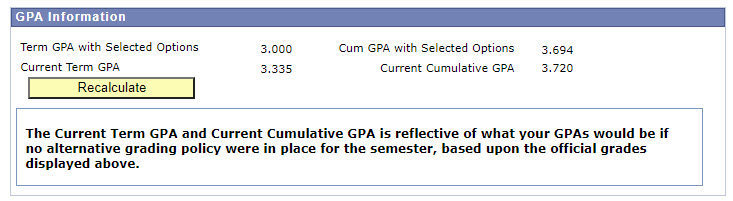 GPA Information