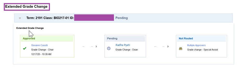 How to Approve a Change of Grade 6