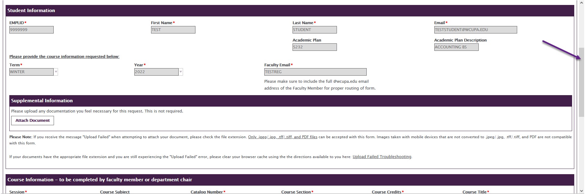 Chair Review of Credit by Exam Request 7