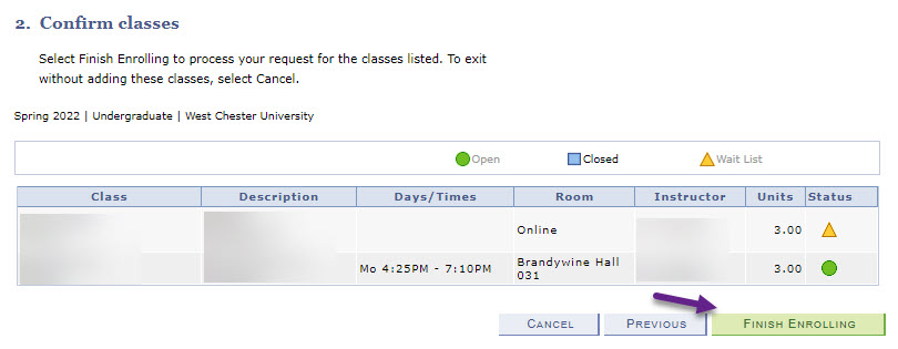 Add to Class Waitlist 8