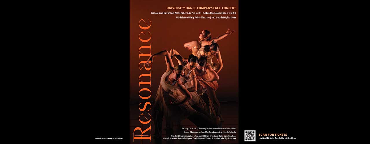 West Chester University Dance Company Presents the Fall Concert on November 6 & 7.