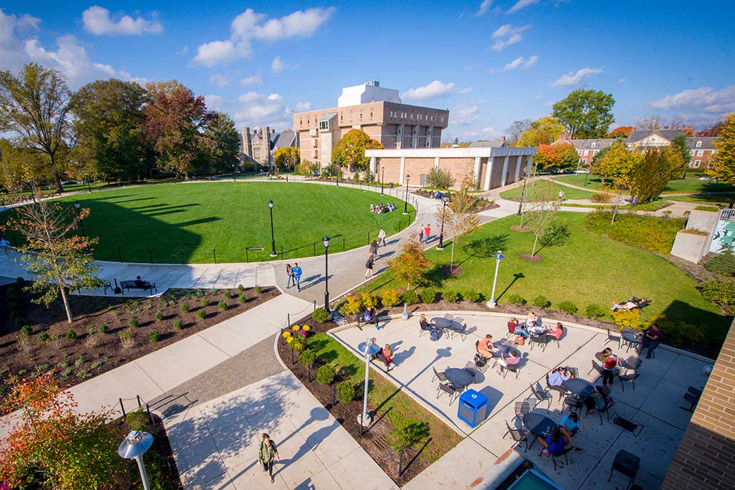 WCU Campus Quad from above