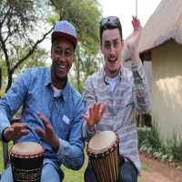 Two men drumming