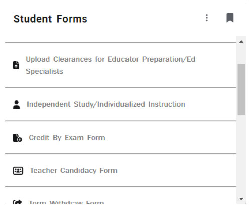 student forms