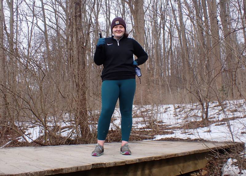 Maeve Dowd standing on the bridge at the northern entrance to the Gordon