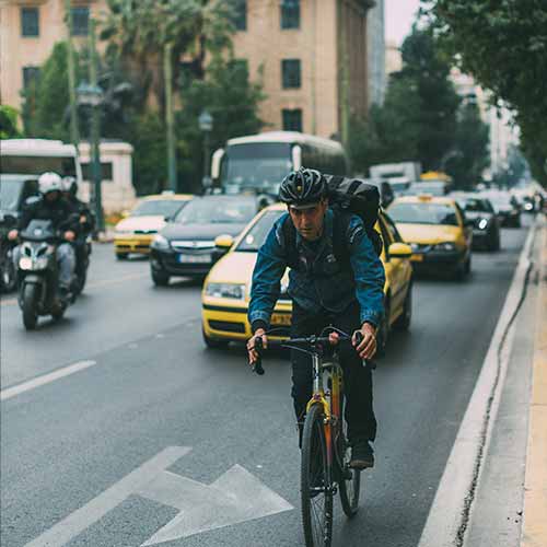 Person on bicycle