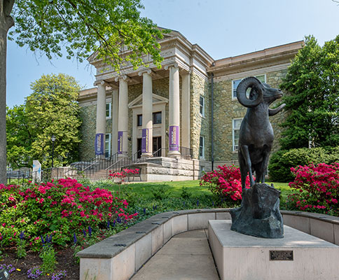 Ram Statue in front of old library