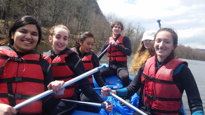 Students Rafting