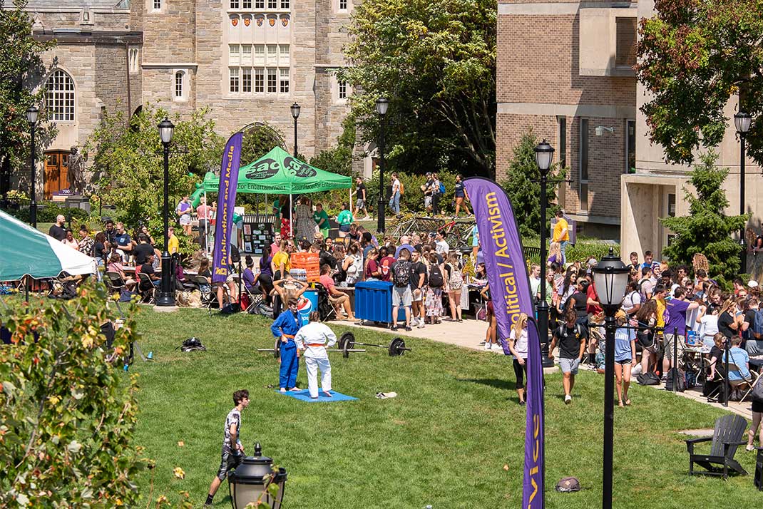 Aerial Photo of Student event