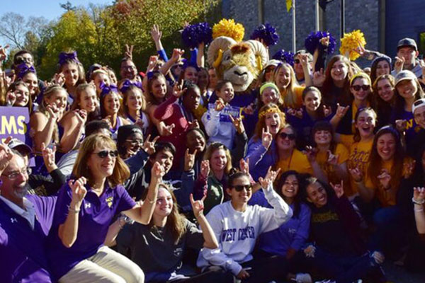 group of students with Rammy